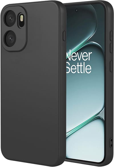MobyDefend Hoesje - Geschikt voor OnePlus 15R - Matte Siliconen Backcover - Zwart