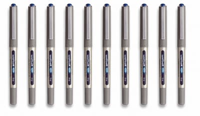 uni-ball - Pak van 12 Eye Fine UB-157 - Blauwe Inkt Rollerball Pennen - Mitsubishi Pencil - 0.7mm Punt - Watervaste Super Inkt voor Kantoor, School & Dagelijks Schrijven - Constante Inktstroom