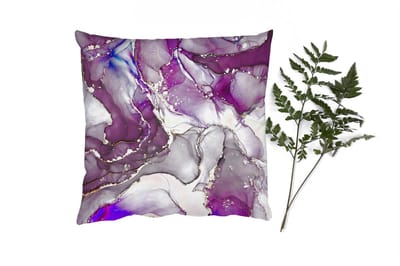 Sierkussens - Kussentjes Woonkamer - 50x50 cm - Marmer - Roze - Paars - Gold
