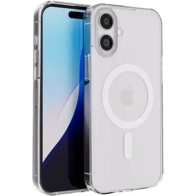 Coverzs luxe transparante back cover met magneetring geschikt voor Apple iPhone 16 Plus hoesje - telefoonhoesje geschikt voor magnetische accessoires - Transparant design - TPU/siliconen back cover - hoogwaardig telefoonhoesje (transparant)