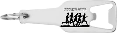 Akyol - voel me goed flesopener - Hardlopen - familie vrienden sporters - cadeau - 105 x 25mm