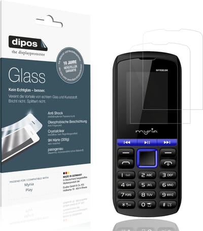 dipos – 2x Pantserfolie geschikt voor Myria Play | 9H Screenprotector