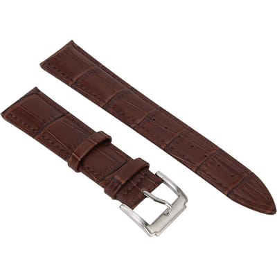 Universele Heren Dames Verstelbare PU Lederen Horlogeband Riem Vervanging 20mm Bruin black