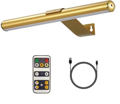 carmdering - Draadloze LED Schilderijverlichting - Magnetische Plaatlamp - Verstelbare Spot - Dimbaar 300 Lumen - 3 Kleurtemperaturen - Aluminium En ABS - Flikkervrij Licht - Flexibele Wandmontage - 1 Stuk