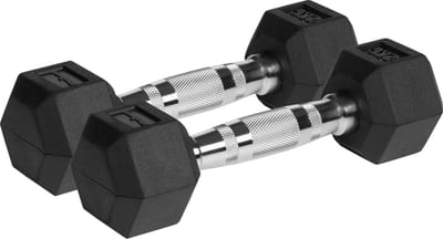 Rebel Active - Hexagonale Gewichten - 2x2 kg - Gemaakt van Gemaakt van IJzer - Zwarte Kleur