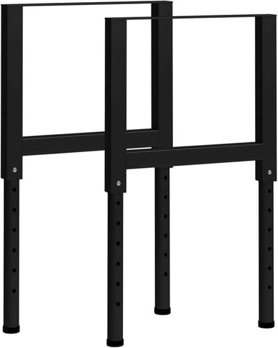 Werkbankframes - Tafelpoten - Werkruimte Creëren - In Hoogte Verstelbaar - 55x69-95.5 cm - Zwart