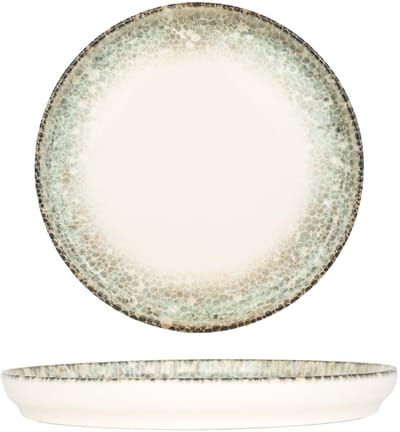 Kütahya Porselen Dessertbord - Rust Green - Porselein - 19 cm - set van 6