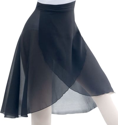 Dancer Dancewear Balletrok zwart dames | Aria | Wikkelrok | Lange rok voor dans | Balletrok dames | Maat 40/42 | Maat XL