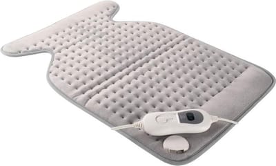 Verwarmde deken met 3 warmteniveaus - Laag energieverbruik - Automatische uitschakeling - 100W vermogen - Verwarmde mat voor rug en lendenstreek - 40x30 cm