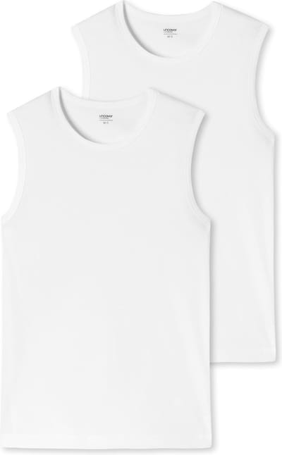 Uncover by Schiesser 2 PACK Tank Top ronde hals - Heren Onderhemd - wit