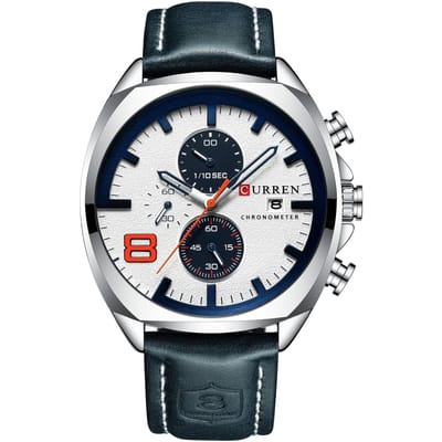 Heren kijken quartz chronometer uurwerk Business Casual polshorloge wit