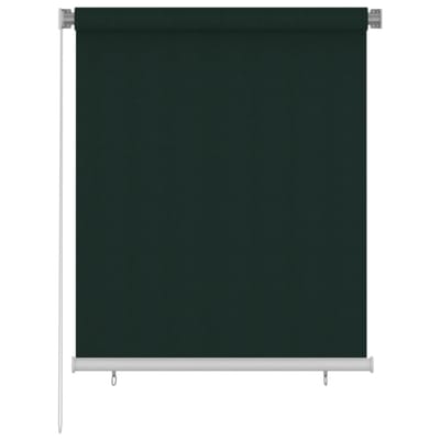 vidaXL Rolgordijn voor buiten 125(B)x140(H) cm HDPE donkergroen