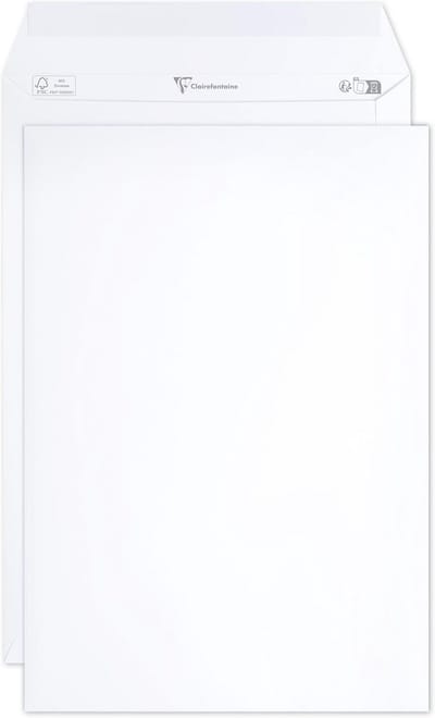 Doos 250 Extra Witte C4 Enveloppen (229x324 mm) Zelfklevend 120g/m²