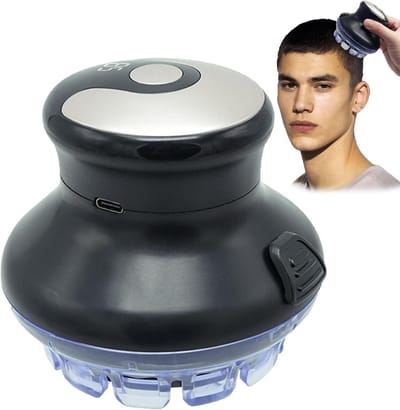 Draadloze ronde tondeuse met LED-display, ronde tondeuse voor mannen, elektrische tondeuse, waterdichte elektrische tondeuse voor mannen, USB-oplaadbare tondeuse (1 set)
