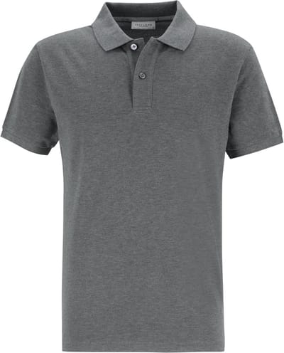 Profuomo Piqué Poloshirt Melange Grijs - Maat M - Heren