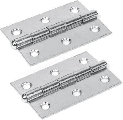 Zilveren losse pin scharnieren - 75mm - Deur en kast scharnieren
