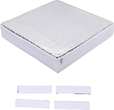 Isolatie voor RV Daken - 3 Laags Structuur, Antislip Reflecterende Oppervlakte, Geschikt voor 14 Inch Openingen met Bevestigingsmaterialen