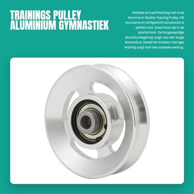 Dailygoods- Pulley 90mm - Aluminium Beugel - Sterk en Duurzaam - Lichtgewicht - Universele Toepassing - Weerbestendig - Fitness Pulley