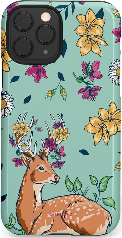 Casetastic Hoesje Geschikt voor Apple iPhone 11 Pro - Stijlvolle Beschermende Duo-layer Case - Bloemenbronst