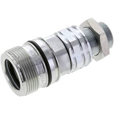Stalen DN 20 Hydraulische Koppeling Snelkoppeling 18 mm L Knelring Schotkoppeling ISO 14541/8434-1 D M42 x 2