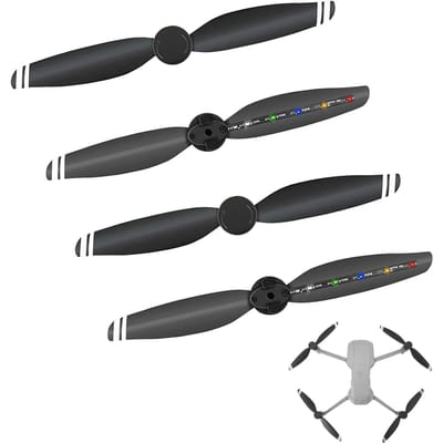 LED-propellers voor DJI Mavic Air 2 Stille kleurrijke set 2 paar, accessoires voor drone-nachtvluchten Vervanging van opvouwbare propellers
