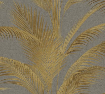 PALMBLADEREN BEHANG | Botanisch - Grijs Goud Metallic - LivingWalls Michalsky 5