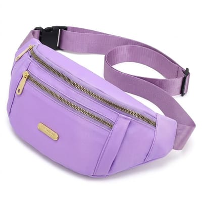 Paars heuptas dames en heren minimalistische heuptas verstelbare band met gesp meerdere rits vakken compact crossbody heuptasje met voorvak en goudkleurige ritsen voor dagelijks gebruik reizen en casual outfits