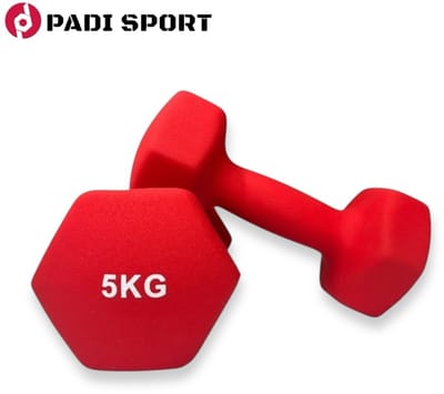 Padisport Dumbells 5kg - Dumbells - Gewichten - Dumbells 5kg - Gewichten 5 Kg - 5kg Dumbells – Rood