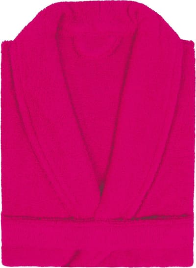 Badjas Badstof met Shawlkraag Uni Alpha Fuchsia Maat L - 1 stuks