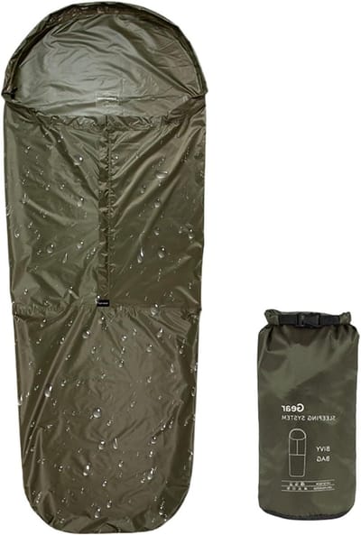 Slaapzakhoes - Thermische Liner - Kamperen en Reizen - Vochtbestendig Schild - 85x220cm - Legergroen