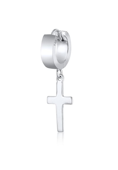 KUZZOI Heren Oorbellen Heren oorringen Kruis Scharnier Enkel Trend in 925 Sterling Zilver