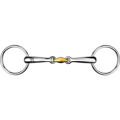 Mors 2 ringen voor paard anatomisch met dubbele kromming York