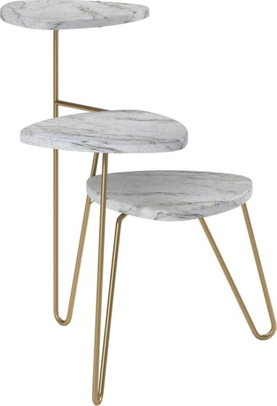 Athena-Plantenstandaard - Wit Marmerlook