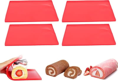 Flexibele Siliconen Bakmat voor Roll Cake en Koekjes, Voedselveilige Antikleef Bakvorm met Verhoogde Rand voor Perfecte Resultaten