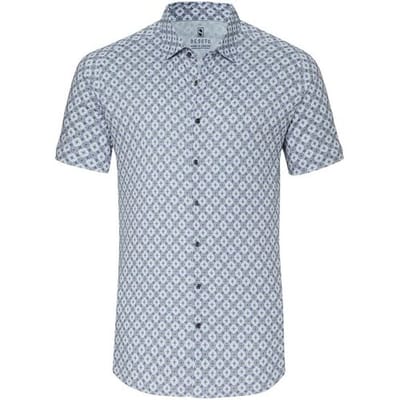 Desoto Overhemd Fantasy Circle Stars Stone Blue / male