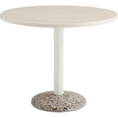 HAY Keramische Outdoortafel - warm white - Ø 90 cm