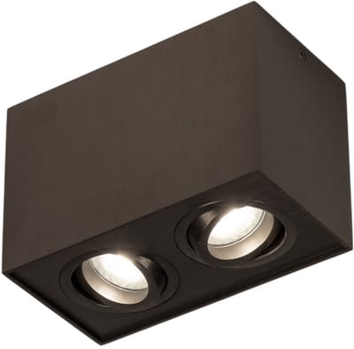 Lumidora Opbouwspot 75558 - BOHR - 2 Lichts - GU10 - Brons - Bruin-brons - Bruin - Metaal