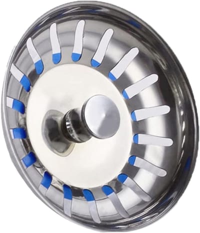 Universele Afvoerplug voor Keuken en Badkamer, Versterkt RVS Design, Diameter 80mm, Ideaal voor Afvoerbeveiliging en Vuilfilter