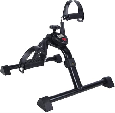Mini Opvouwbare Pedalen - Fitness Trainer - Indoor Oefeningen - Elektronisch Display - Verstelbare Hoogte - Zwart