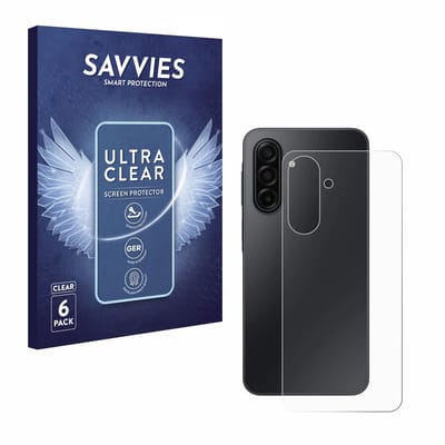 Savvies - Screenprotector voor Samsung Galaxy A17 4G (Achterkant) - Folie Beschermfolie transparant 6 Stuks