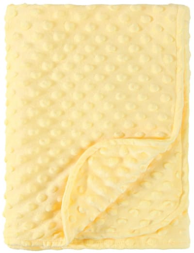 Sierdeken – Babydeken – Kinderdeken – Zachte fleece deken – Comfortabele inbakerdoek – Dubbellaagse, afgebiesde kinderdeken met structuur – Baby-inbakerdoek & deken – Effen deken – Geschikt voor wiegjes – 100 x 80 cm