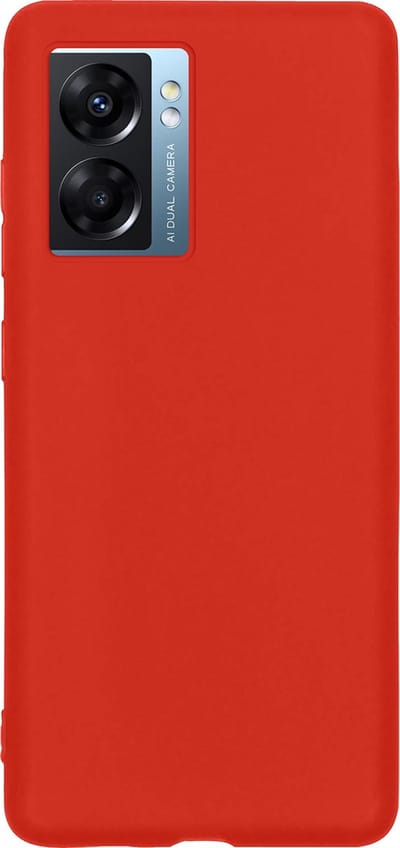 Hoes - Geschikt voor OPPO A77 - Sterk & Shockproof - Hoesje Cover - Siliconen Case - Rood