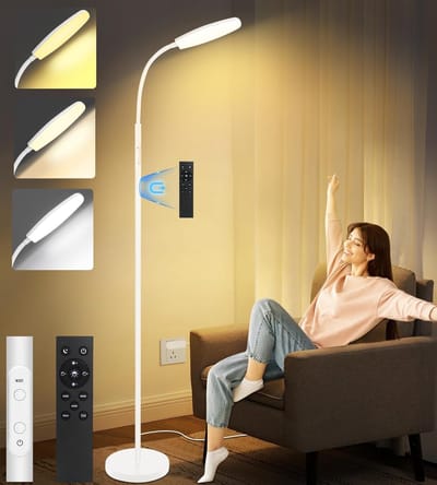 Lichttherapielamp, 10.000 Lux UV-vrij, Daglichtlamp, Lichttherapielamp met 10 kleuren, 6 helderheidsniveaus en timer, LED-lichttherapielamp met afstandsbediening [Energieklasse G]