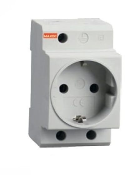 Modulaire Schuko-stopcontact 16 A - 250 V AC | Standaard EN/IEC60884-1 | Aansluitcapaciteit tot 25 mm² | Wit