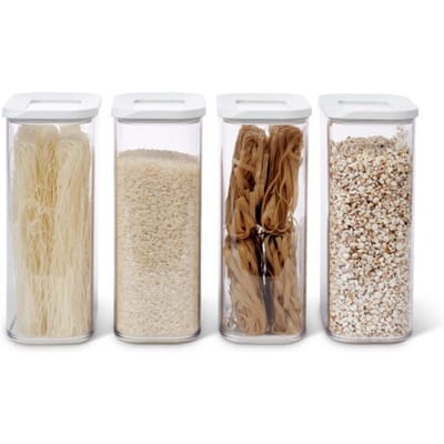 Mepal Modula set bewaardozen - 4x 2000 ml - Voorraaddoos - Wit