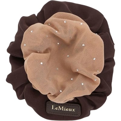 LeMieux Scrunchie met kristallen haarnetje Bruin