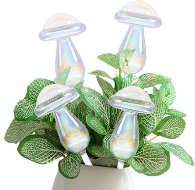 Planten Watering Globes - Glas Iriserend Zelf Watergevende Planten Insert - Regenboog Gradient Kleur - 4 Stuks - Voor Binnen En Buiten Planten
