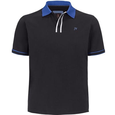 Jan Vanderstorm herren Poloshirt - 52/54 - zwart - Plus Size