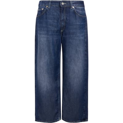 jeans vrouw Dondup - jeans 5 pockets wideleg tami - blauw
