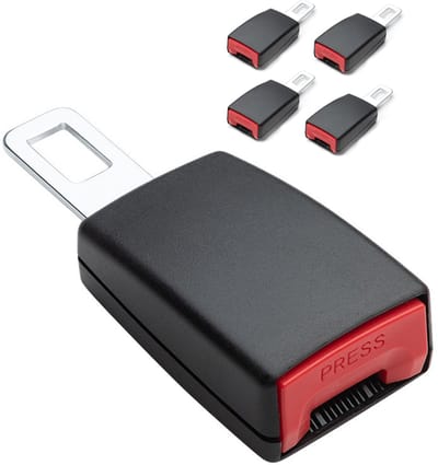 Gordelverlenger-4 stuks-12 cm -Autogordeladapter-verlenger van de veiligheidsgordel- Verlenging van de autogordel, Auto'S-Compatibel met de meeste modellen-Gordel Clip Autostoel